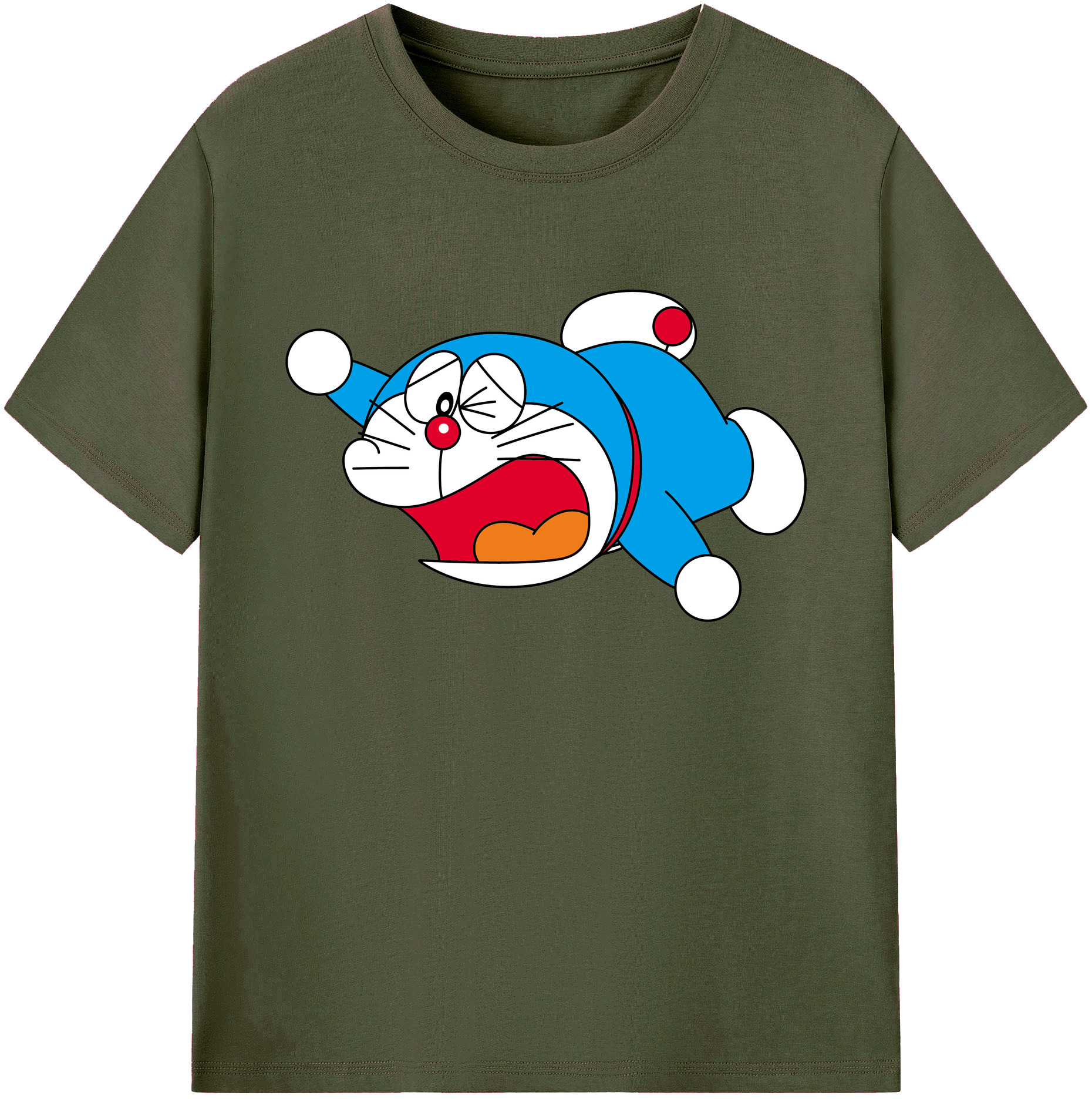 （画像用） ドラえもん Doraemon 綿100％ メンズ半袖Tシャツ｜肌触りやわらか＆通気性